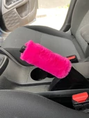 Yumuşak Peluş El Freni Süsü Fuşya Pembe - 1
