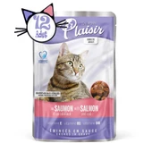 Plaisir 100Gr Pouch Salmon and Cod Somon Morina Etli 12Adet Kedi Maması - 8