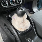 Yumuşak Peluş Vites Körüğü Vites Süsü Bej - 1