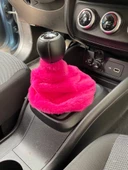 Yumuşak Peluş Vites Körüğü Vites Süsü Fuşya Pembe - 1