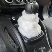 Yumuşak Peluş Vites Körüğü Vites Süsü Beyaz - 1