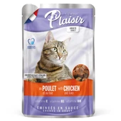 Plaisir 100Gr Pouch Chicken and Liver Tavuk Etli Ciğerli 4Adet Kedi Maması thumbnail 3