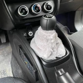 Yumuşak Peluş Vites Körüğü Vites Süsü Gri - 1