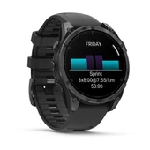 Garmin Fenix 8 - 47 mm AMOLED - Slate Gri Siyah Silikon Kayışlı - 2