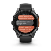 Garmin Fenix 8 - 47 mm AMOLED - Slate Gri Siyah Silikon Kayışlı - 5