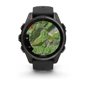 Garmin Fenix 8 - 43 mm AMOLED Sapphire Karbon gri DLC titanyum Siyah/Gri Silikon Kayışlı - 5