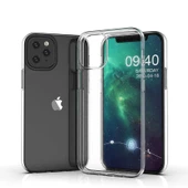 Apple iPhone 12 Mini - Kılıf Şeffaf Soft Slim Fitt Süper Silikon Kapak - 1