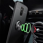 Xiaomi Redmi 8 - Kılıf Yüzüklü Karbon Ravel Silikon Kapak - 4