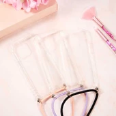 Apple iPhone 12 Pro - Kılıf Şeffaf İp Askılı Koruyucu X-rop Kapak thumbnail 3