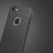 Apple iPhone 5 - Kılıf Auto Focus Karbon Niss Silikon Kapak - 5