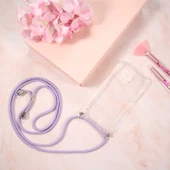 Apple iPhone 12 Pro - Kılıf Şeffaf İp Askılı Koruyucu X-rop Kapak thumbnail 7