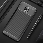 Xiaomi Redmi 8A - Kılıf Auto Focus Karbon Negro Silikon Kapak - 1