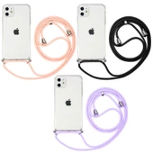 Apple iPhone 11 - Kılıf Şeffaf İp Askılı Koruyucu X-rop Kapak - 2