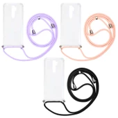 Oppo A5 2020 - Kılıf Şeffaf İp Askılı Koruyucu X-rop Kapak thumbnail 3