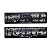 Türkiye Yazılı Plastik Plakalık Plaka Altlığı Çıtalı 2'li Beyaz - 1