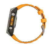 Garmin Fenix 8 – 47mm AMOLED Sapphire Titanyum Turuncu/Grafit Silikon Kayışlı - 8