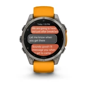 Garmin Fenix 8 – 47mm AMOLED Sapphire Titanyum Turuncu/Grafit Silikon Kayışlı - 6