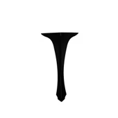 Mobilya Masa Sehpa Ayağı Puf Lükens Siyah Plastik Sehpa Ayağı 40x16x16 Cm 4 Adet - 1