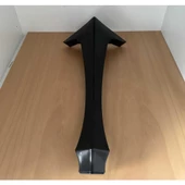 Mobilya Masa Sehpa Ayağı Puf Lükens Siyah Plastik Sehpa Ayağı 40x16x16 Cm 4 Adet - 4