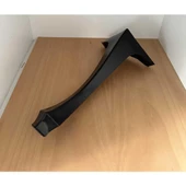 Mobilya Masa Sehpa Ayağı Puf Lükens Siyah Plastik Sehpa Ayağı 40x16x16 Cm 4 Adet - 3