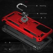 Xiaomi Redmi 9T - Kılıf Yüzüklü Zırh Tank Vega Kapak - 5