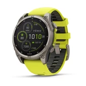 Garmin Fenix 8 - 47 mm Solar Sapphire Titanyum Amp Sarı/Grafit Silikon Kayışlı - 1