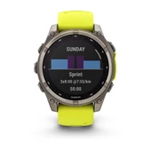 Garmin Fenix 8 - 47 mm Solar Sapphire Titanyum Amp Sarı/Grafit Silikon Kayışlı - 5