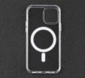 Apple iPhone 11 Pro Max - Kılıf Wireless Şarj Özellikli Şeffaf Sert Koruyucu Tacsafe Kapak thumbnail 5