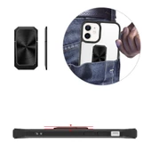 Apple iPhone 12 - Kılıf Yüzüklü El İle Tutma İplisert V-bax Kapak thumbnail 6