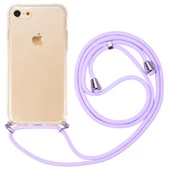 Apple iPhone SE 2022 - Kılıf Şeffaf İp Askılı Koruyucu X-rop Kapak - 5