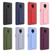 Xiaomi Redmi Note 9S - Kılıf Mat Koruyucu El Tutacaklı Stand Olabilen Qstand Kapak thumbnail 3