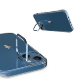 Apple iPhone 13 - Kılıf Stand Olan Şeffaf Pürüzsüz Sert Skuba Kapak thumbnail 4