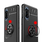 Xiaomi Redmi K40 Gaming - Kılıf Yüzüklü Karbon Ravel Silikon Kapak thumbnail 5