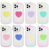 Apple iPhone 13 Pro Max - Kılıf Kedi Figürlü Transparan Pop Soketli Ritmik Kapak thumbnail 2