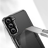 Samsung Galaxy S22 Plus - Kılıf Kartvizit Bölmeli Şeffaf Sert Ensa Kapak thumbnail 5