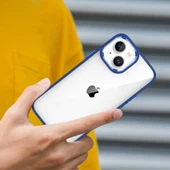 Apple iPhone 14 Plus - Kılıf Arkası Şeffaf Kamera Çevresi Parlak Zıt Renkli Flora Kapak thumbnail 3