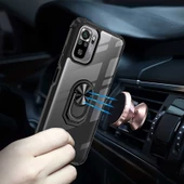 Xiaomi Poco M5S - Kılıf Yüzüklü Arkası Şeffaf Koruyucu Mola Kapak thumbnail 2