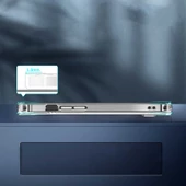 Apple iPhone 14 Pro - Kılıf Standlı Şeffaf Silikon L-Stand Kapak thumbnail 8