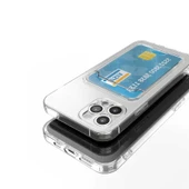 Apple iPhone 11 Pro - Kılıf Kartlıklı Şeffaf Setra Clear Silikon Kapak thumbnail 2