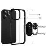 Apple iPhone 14 Pro - Kılıf Yüzüklü Arkası Şeffaf Koruyucu Mola Kapak - 3