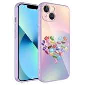 Apple iPhone 13 - Kılıf Kamera Korumalı Desenli Sert Silikon Epoksi Kapak - 1