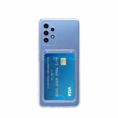 Samsung Galaxy A73 - Kılıf Kartlıklı Şeffaf Setra Clear Silikon Kapak thumbnail 3