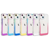 Apple iPhone 14 Plus - Kılıf Simli ve Renk Geçiş Tasarımlı Lens Korumalı Park Kapak thumbnail 2