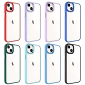 Apple iPhone 14 - Kılıf Renkli Koruyucu Sert Krom Kapak thumbnail 4