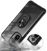 Xiaomi Poco M5S - Kılıf Yüzüklü Arkası Şeffaf Koruyucu Mola Kapak thumbnail 3