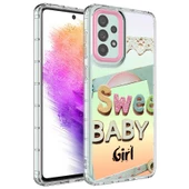 Samsung Galaxy A73 - Kılıf Kamera Korumalı Renkli Desenli Sert Silikon Korn Kapak - 1