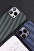 Apple iPhone 13 Pro Max - Kılıf Karbon Fiber Tasarımlı Karbono Kapak - 5