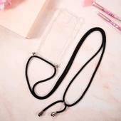 Apple iPhone 14 - Kılıf Şeffaf İp Askılı Koruyucu X-rop Kapak thumbnail 3