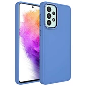 Samsung Galaxy A52 - Kılıf Metal Çerçeve ve Buton Tasarımlı Silikon Luna Kapak - 1