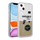 Apple iPhone 14 Plus - Kılıf Desenli Sıvılı Drink Silikon Kapak - 1